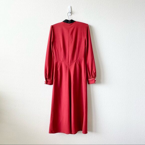 NWOT Coach Bow Neck Dress in Red Size 2 Victorian - Picture 5 of 12